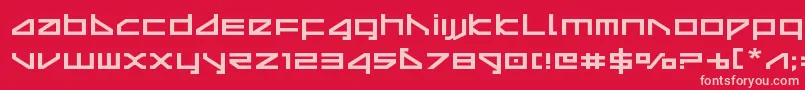 deltarayexpand-Schriftart – Rosa Schriften auf rotem Hintergrund