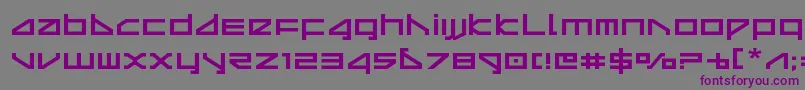 フォントdeltarayexpand – 紫色のフォント、灰色の背景