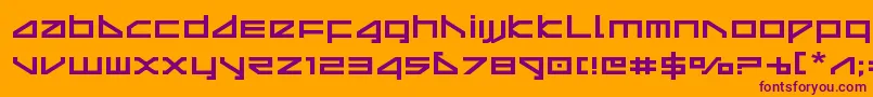deltarayexpand Font – Purple Fonts on Orange Background