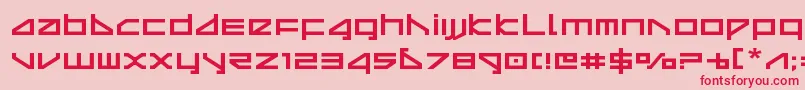 deltarayexpand Font – Red Fonts on Pink Background