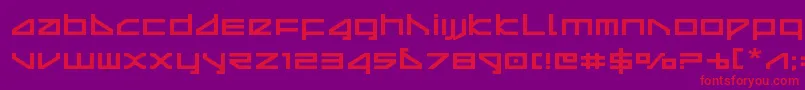 フォントdeltarayexpand – 紫の背景に赤い文字