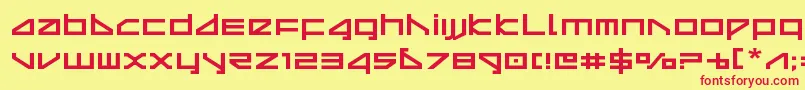 deltarayexpand Font – Red Fonts on Yellow Background