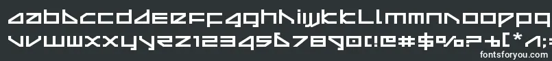 deltarayexpand Font – White Fonts on Black Background