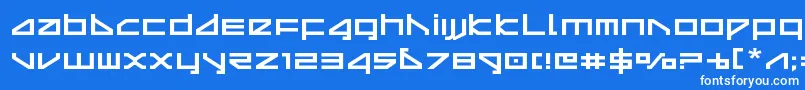 deltarayexpand Font – White Fonts on Blue Background