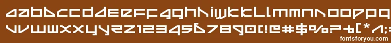 フォントdeltarayexpand – 茶色の背景に白い文字