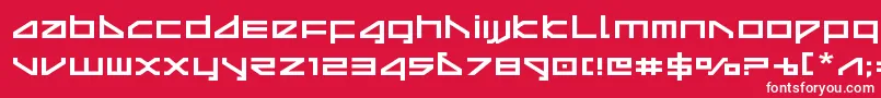 フォントdeltarayexpand – 赤い背景に白い文字