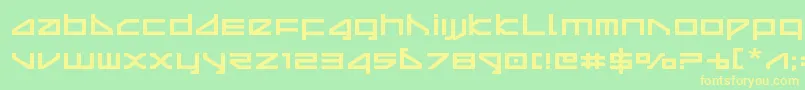 deltarayexpand Font – Yellow Fonts on Green Background