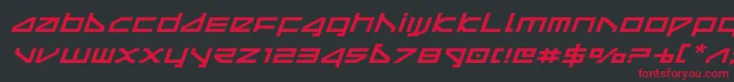 deltarayexpandital Font – Red Fonts on Black Background