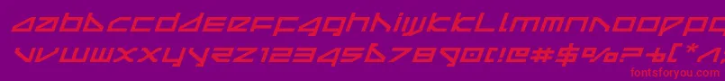 deltarayexpandital Font – Red Fonts on Purple Background