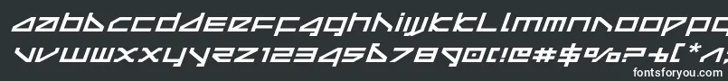 フォントdeltarayexpandital – 黒い背景に白い文字