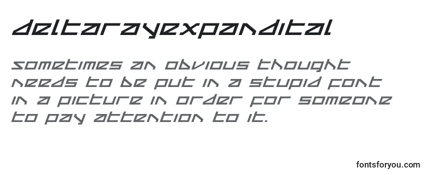 Deltarayexpandital Font
