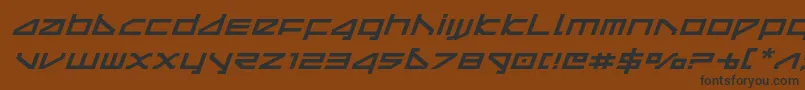 フォントdeltarayexpandital – 黒い文字が茶色の背景にあります