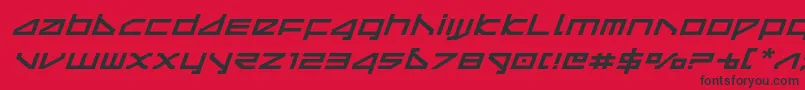 フォントdeltarayexpandital – 赤い背景に黒い文字