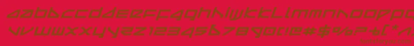 deltarayexpandital Font – Brown Fonts on Red Background