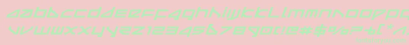 deltarayexpandital Font – Green Fonts on Pink Background