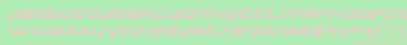 deltarayexpandital Font – Pink Fonts on Green Background