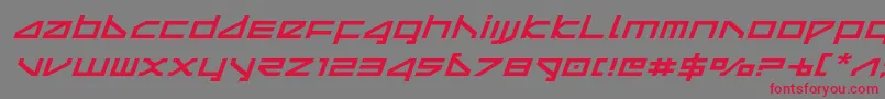 deltarayexpandital-fontti – punaiset fontit harmaalla taustalla