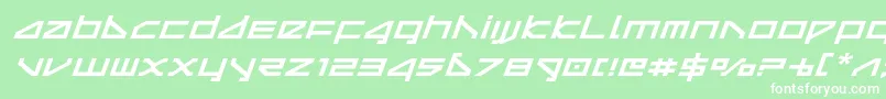 deltarayexpandital Font – White Fonts on Green Background