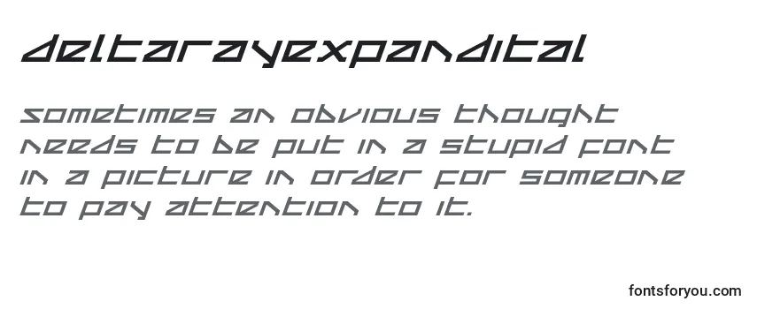Шрифт Deltarayexpandital (124896)