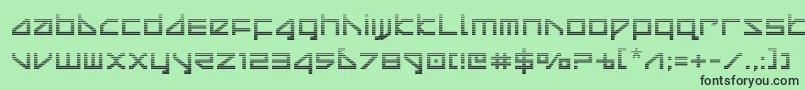 フォントdeltaraygrad – 緑の背景に黒い文字