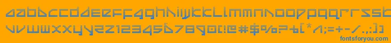 deltaraygrad Font – Blue Fonts on Orange Background