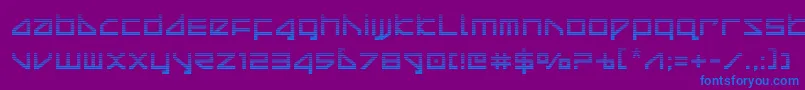 deltaraygrad Font – Blue Fonts on Purple Background