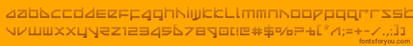 deltaraygrad Font – Brown Fonts on Orange Background