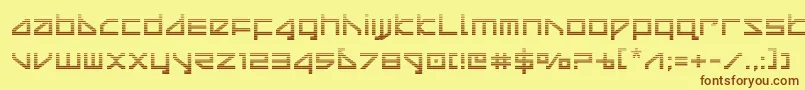 deltaraygrad Font – Brown Fonts on Yellow Background