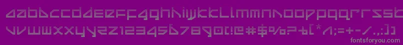 フォントdeltaraygrad – 紫の背景に灰色の文字