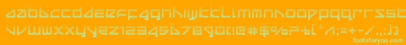 deltaraygrad Font – Green Fonts on Orange Background