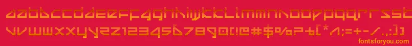 deltaraygrad Font – Orange Fonts on Red Background