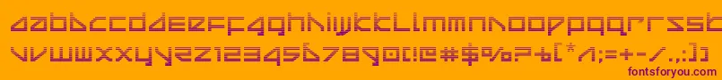 deltaraygrad Font – Purple Fonts on Orange Background