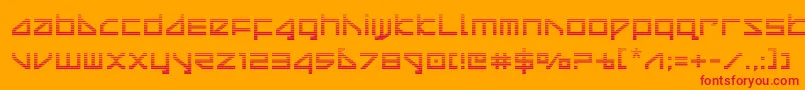 deltaraygrad Font – Red Fonts on Orange Background