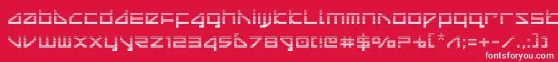 Czcionka deltaraygrad – białe czcionki na czerwonym tle