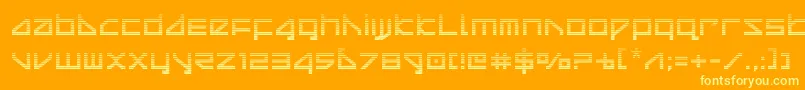 フォントdeltaraygrad – オレンジの背景に黄色の文字