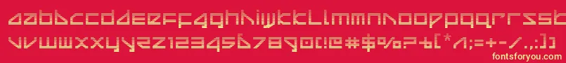 deltaraygrad Font – Yellow Fonts on Red Background