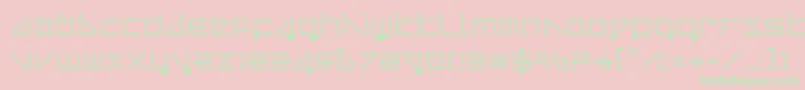 deltaraygrad Font – Green Fonts on Pink Background