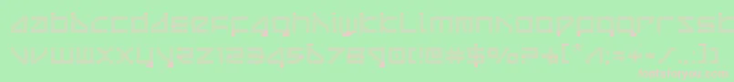 deltaraygrad Font – Pink Fonts on Green Background