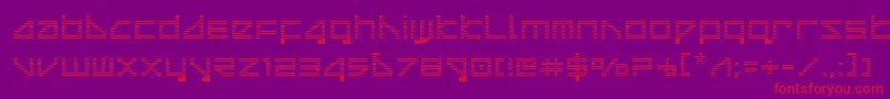 deltaraygrad Font – Red Fonts on Purple Background