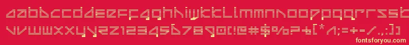 deltaraygrad Font – Yellow Fonts on Red Background