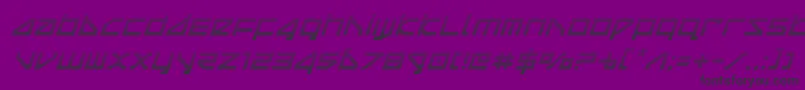 Czcionka deltaraygradital – czarne czcionki na fioletowym tle