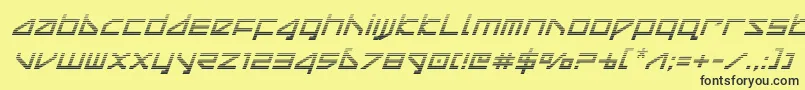 Czcionka deltaraygradital – czarne czcionki na żółtym tle