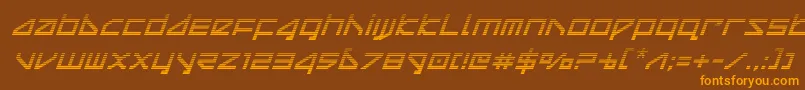 Шрифт deltaraygradital – оранжевые шрифты на коричневом фоне