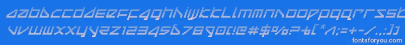 フォントdeltaraygradital – ピンクの文字、青い背景