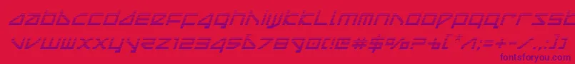 deltaraygradital Font – Purple Fonts on Red Background