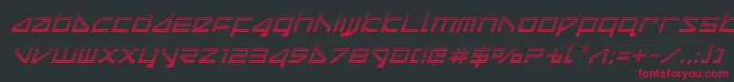 deltaraygradital Font – Red Fonts on Black Background