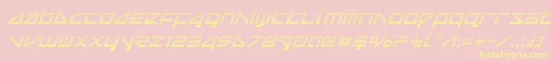 deltaraygradital Font – Yellow Fonts on Pink Background