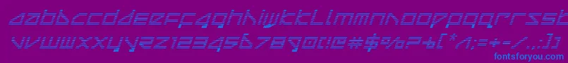 Шрифт deltaraygradital – синие шрифты на фиолетовом фоне