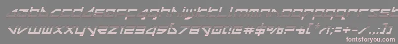 フォントdeltaraygradital – 灰色の背景にピンクのフォント