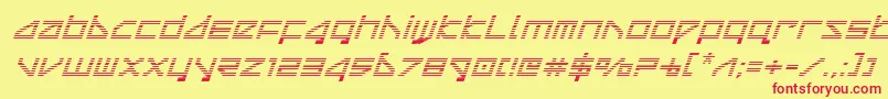 deltaraygradital Font – Red Fonts on Yellow Background